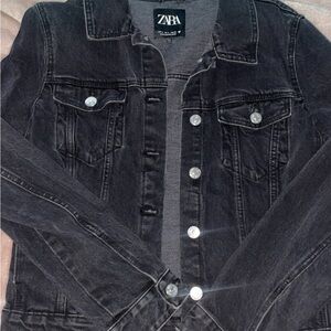 Zara Charcoal Denim Jacket